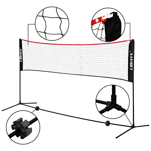 Ollieroo Portable Badminton Net Set with Stand and Carry Bag - Easy Setup PE Sports Net with Poles - for Indoor or Outdoor Court, Beach, Driveway, 10ft - Thumbnail 7