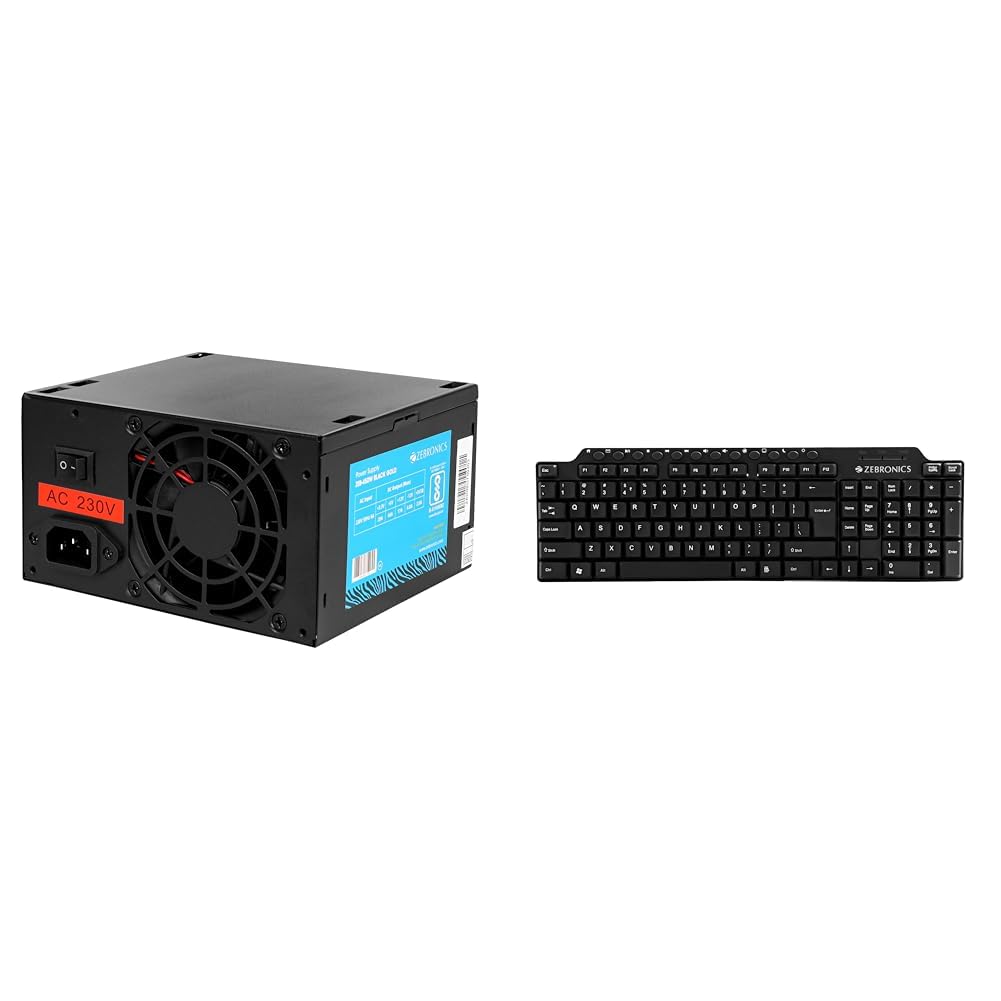 Zebronics 450W Black Gold Power Supply with 3X SATA connectors, 2X Molex, 80mm Built-in Fan, Extra L (B0CKT9BL5V) Amazon Price History, Amazon Price Tracker