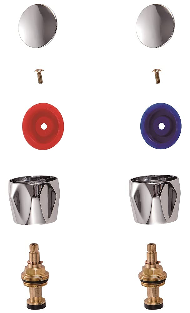 12 Testine Cromate Per Rubinetto – Ricambio 1/2" Caldo/freddo Per Lavabo E Cucina, Facile Installazione