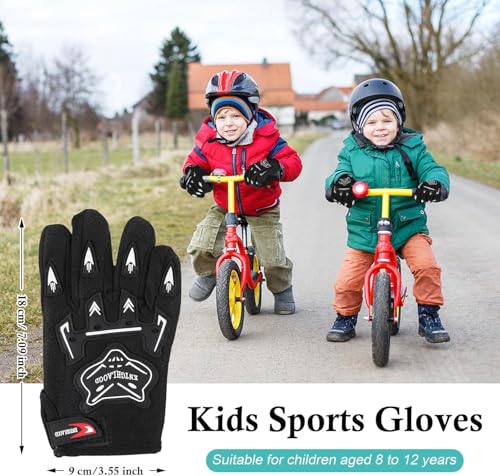 KWJEIULSOQ Fahrradhandschuhe Kinder,Motorradhandschuhe,Laufhandschuhe, Sport, Leistung, Motocross-Handschuhe, Reiten,Winter-Fahrradhandschuhe Für Radfahren, Wandern, Kinder