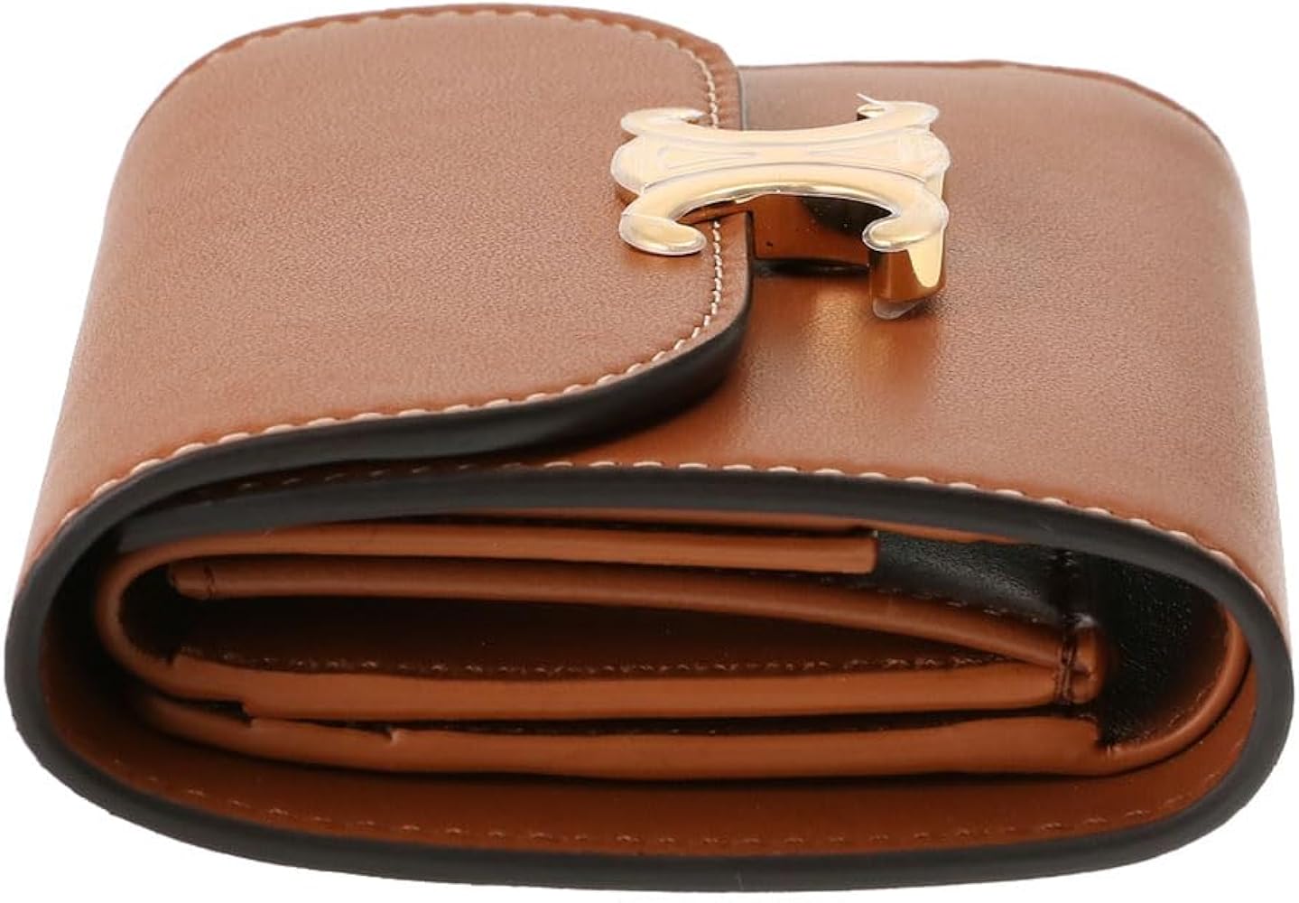 CELINE ブラウン 折り財布 CELINE 未使用品 セリーヌ フラップ オリガミ ウォレット 折り