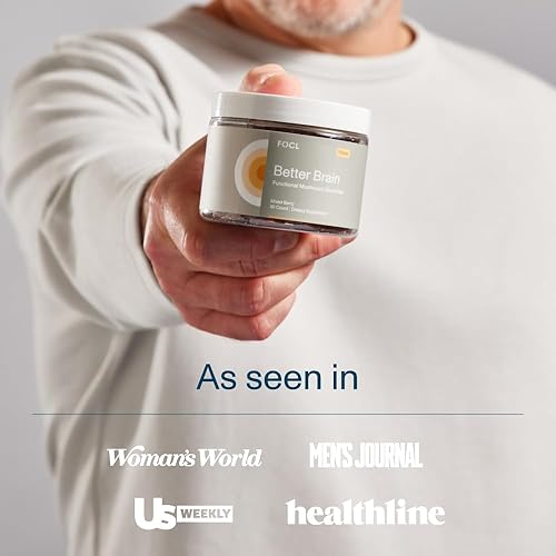 Miniatura 8 de FOCL Gomitas de hongos de melena de leones  Suplemento de hongos para la función cerebral, concentración, memoria, energía, refuerzo inmunológico,