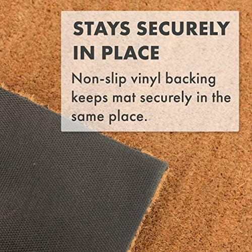 Miniatura 6 de COCO MATS 'N MORE Tapete personalizado con monograma para interiores y exteriores, antideslizante, fibra de coco con respaldo de vinilo, boda,