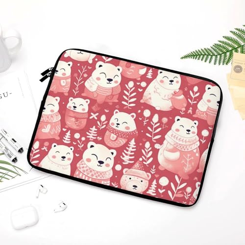 Funda para laptop 10 pulgadas impermeable con diseño oso miniatura 5