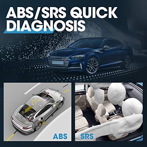 Code Reader ABS SRS OBD2 Scanner TOPDON Elite Diagnostic Scan Tool Full OBDII Functions in Graphical Display DTC Lookup Turn off MIL Prints Data Free Update