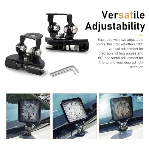 Soportes Metálicos Ajustables para Barra LED 2PCS miniatura 6