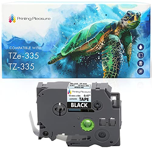 Printing Pleasure Compatibile TZe335 Bianco su