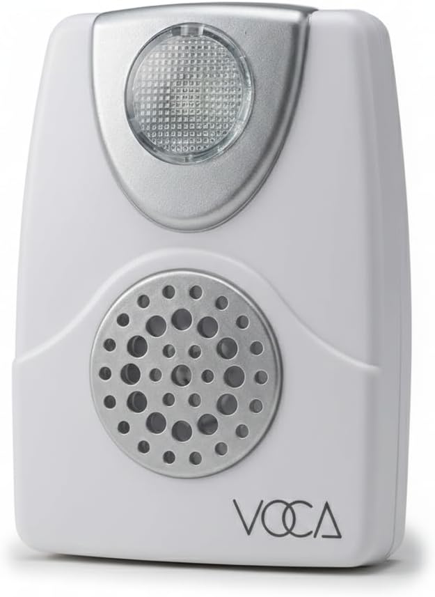 VOCA TA002 Telephone Ringer Amplifier with Flashing Light, up to 105dB, for Landline Phones, Wall Mountable, Ideal for Noisy and Hearing-Impaired Environments
