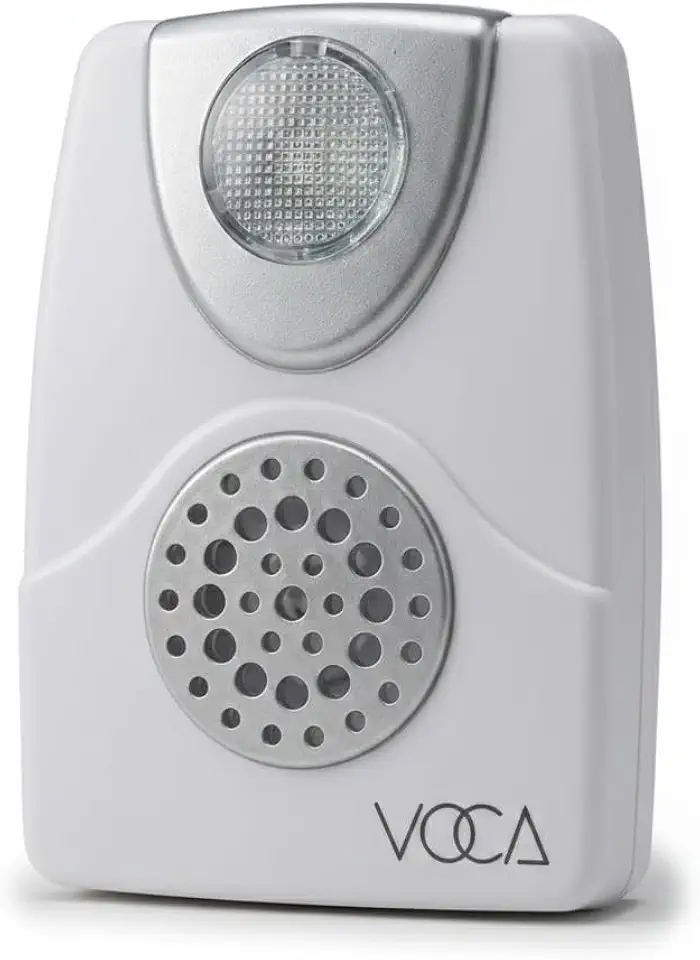 VOCA Amplificador de toque de telefone TA002 com luz intermitente, até 105 dB, para telefones fixos, montável na parede, ideal para ambientes barulhentos e com deficiência auditiva