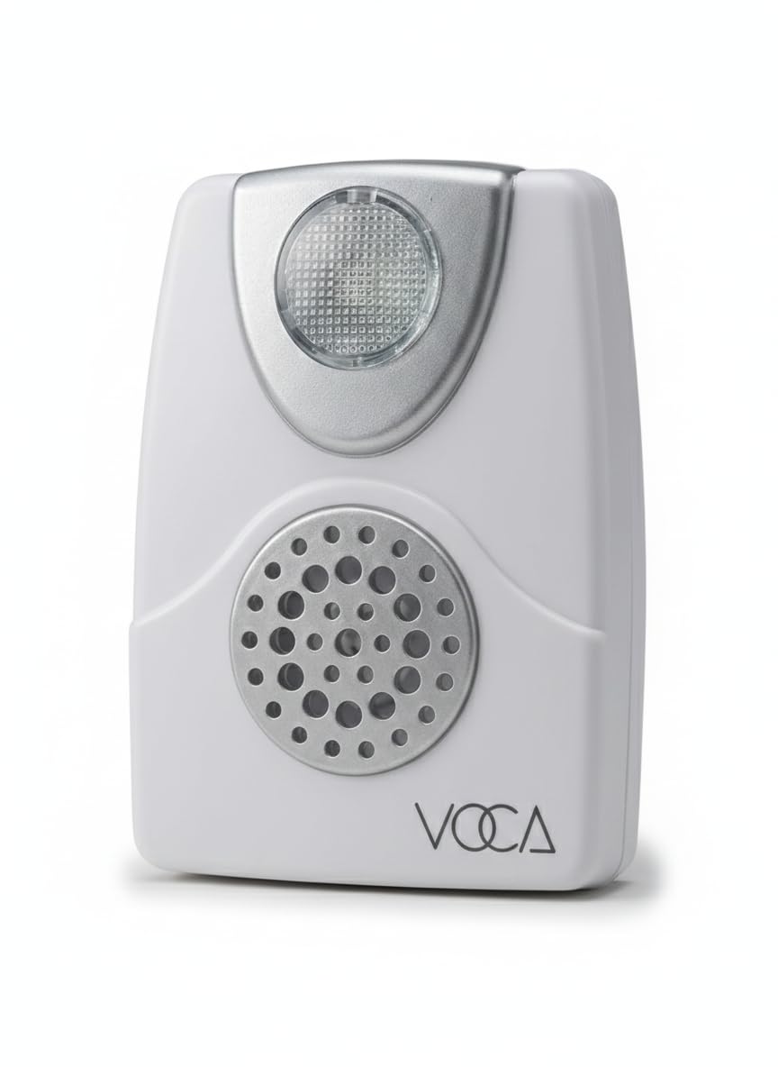 Amplificateur de sonnerie téléphonique VOCA TA002 avec lumière clignotante, jusqu'à 105 dB, pour téléphones fixes, montage mural, idéal pour les environnements bruyants et les personnes malentendantes