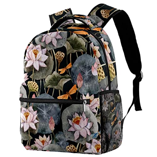 Sac à dos campus motif lotus pour les sorties scolaires et voyages des jeunes