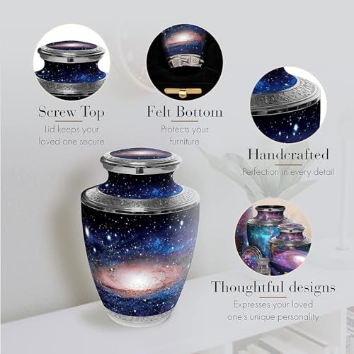 Image of Cosmic Galaxy Cremation Urns for Human Ashes Adult Female Urns for Ashes