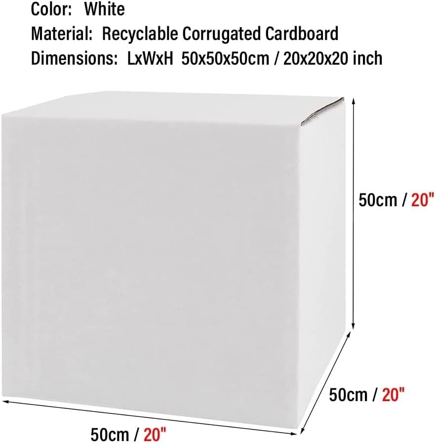 White Cardboard Box - Kraft Corrugated Mailing Shipping Boxes Small Postal Gift Mailer (316x158x72mm Pack Of 50 - View #2