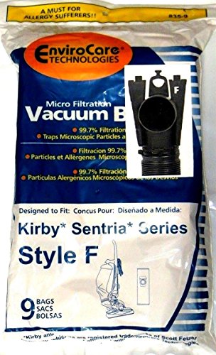 Kirby 9 F Style Microfiltration Vacuum Bags Sentria I & II G10D
