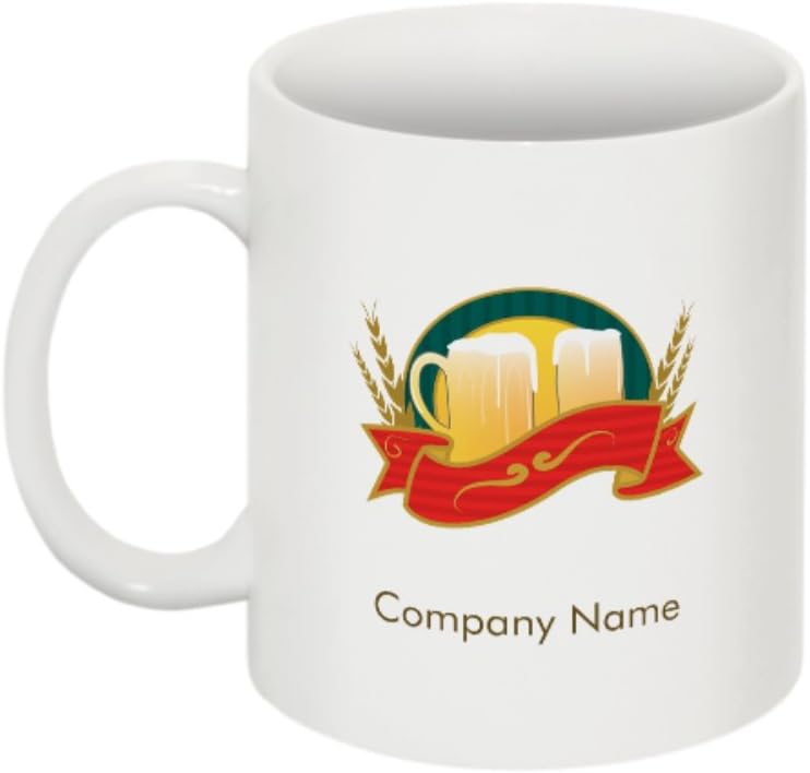 Vistaprint Yellow Beer Mugs Coffee Cups & Mugs