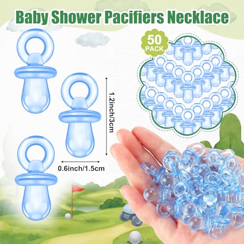 Image of Thyle 51 Pcs Golf Baby Shower Games A Little Putter is on the Way Pacifier Hunt Include Hunt Sign and 50 Acrylic Pacifiers for Baby Shower Game Decoration Gift Sets Gender Reveal Party Decor