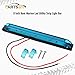 Partsam 2pcs Blue 30 LED 8 inch Utility Strip Light Bar, Trailer Truck Marker Light, 12V Low Current Draw, Slim Line Boat Marine Led Lights, Surface Mount