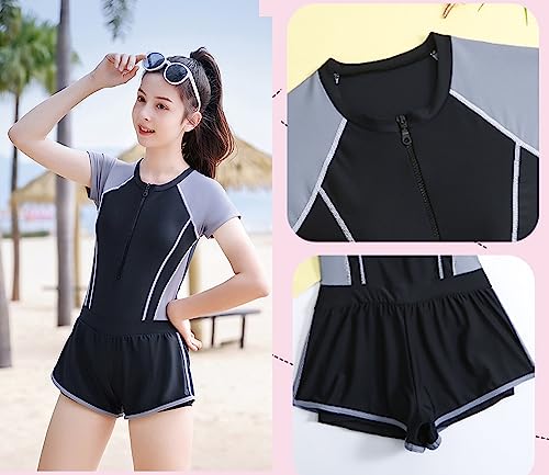 Image of KORADI Girls Swimsuits Rash Guard Swim Set Kids Two-Piece Bathing Suits Teen Swimwear Beach Shorts Sun Protection Swim Shirts