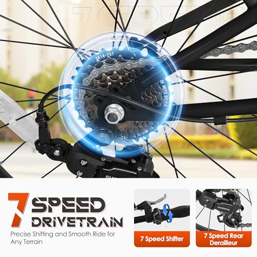 Superday 20 Inch Folding Bike, 7-Speed Lightweight Foldable