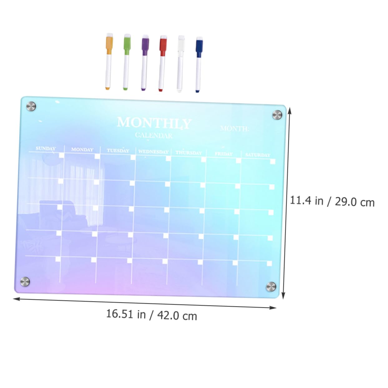 STOBOK Monatsplaner Trocken Abwischbar Aus Magnetischer Kühlschrankkalender Essensplanungstafel Monatliches Whiteboard Für Küchenplanung
