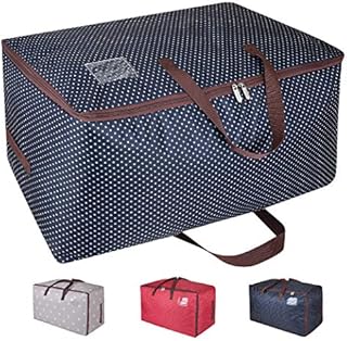 DOKEHOM 100L Large Storage Bag, Fabric Clothes Bag, Thick Ultra Size Under Bed Storage, Moisture proof (Blue)