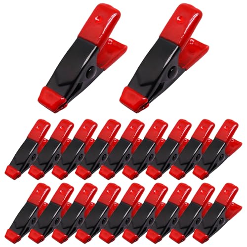 Image of 2 Inch Spring Clamps, Heavy Duty Metal Strong Clips Clamps (20pcs, Red)