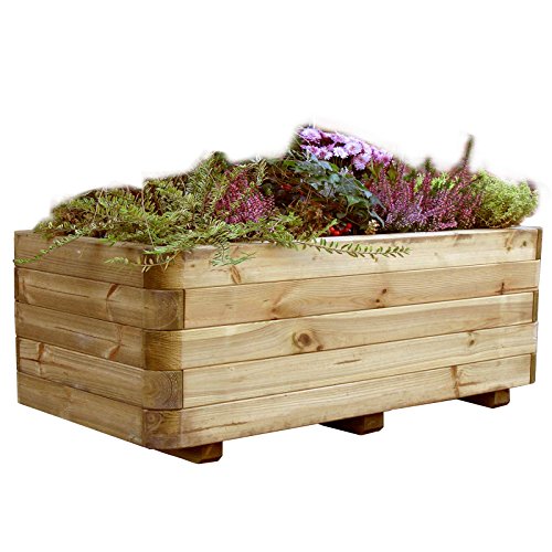 Preisvergleich Produktbild Gartenpirat Pflanzkasten Holz massiv 120x60x40 cm Blumenkasten außen