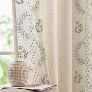 jinchan Belrose Linen Curtains for ...
