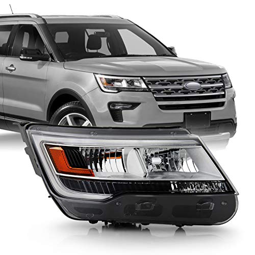 AKKON - For 2016-2018 Ford Explorer Limited | Platinum | XLT Light Tube LED DRL OE Headlights Right Side Replacement