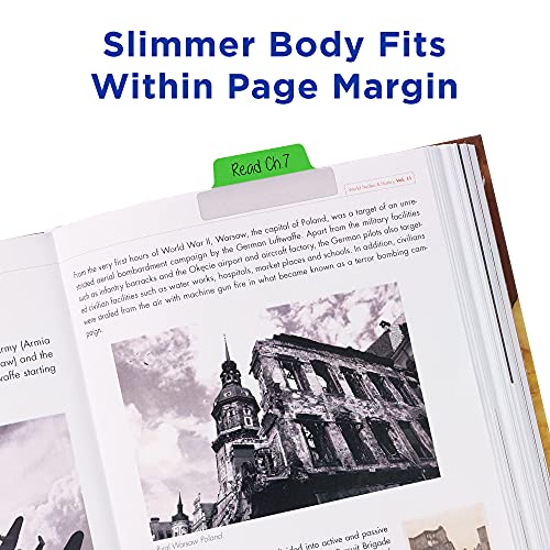 Image of Avery Margin Ultra Tabs, 2.5 inch x 1 inch, Repositionable, 72 Tabs | For Marking Pages in Books and Planners, Clear Film Tabs, 2-Side Writable, Smudge-Resistant, Fits Within Margins