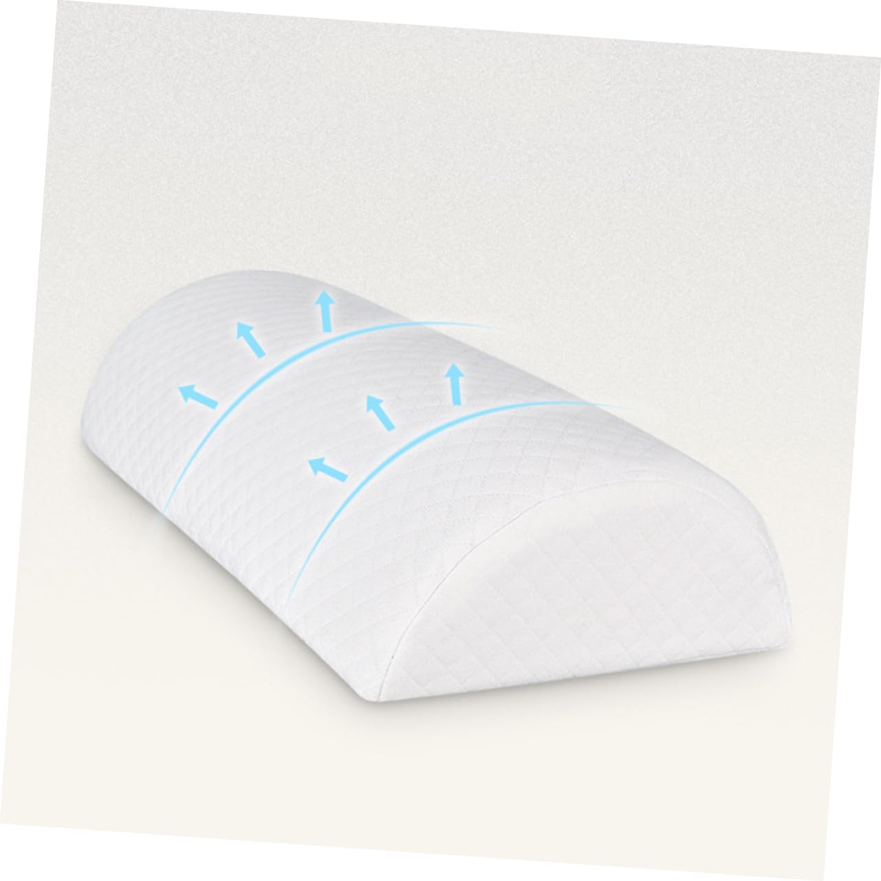 Homoyoyo Cojín Piernas Semicírculo Viscoelástico 40x18 Cm Espuma De Memoria Soporte Ergonómico para Aliviar Dolor Piernas y Mejorar Circulación Uso Hogareño White