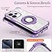 Hlgcokro for Oppo Reno 15 Pro Case with Ring Stand, Silicone Shockproof Phone Case for Oppo Reno 15 Pro Clear Slim Luxury Cute Plating Protective Cover (Purple)