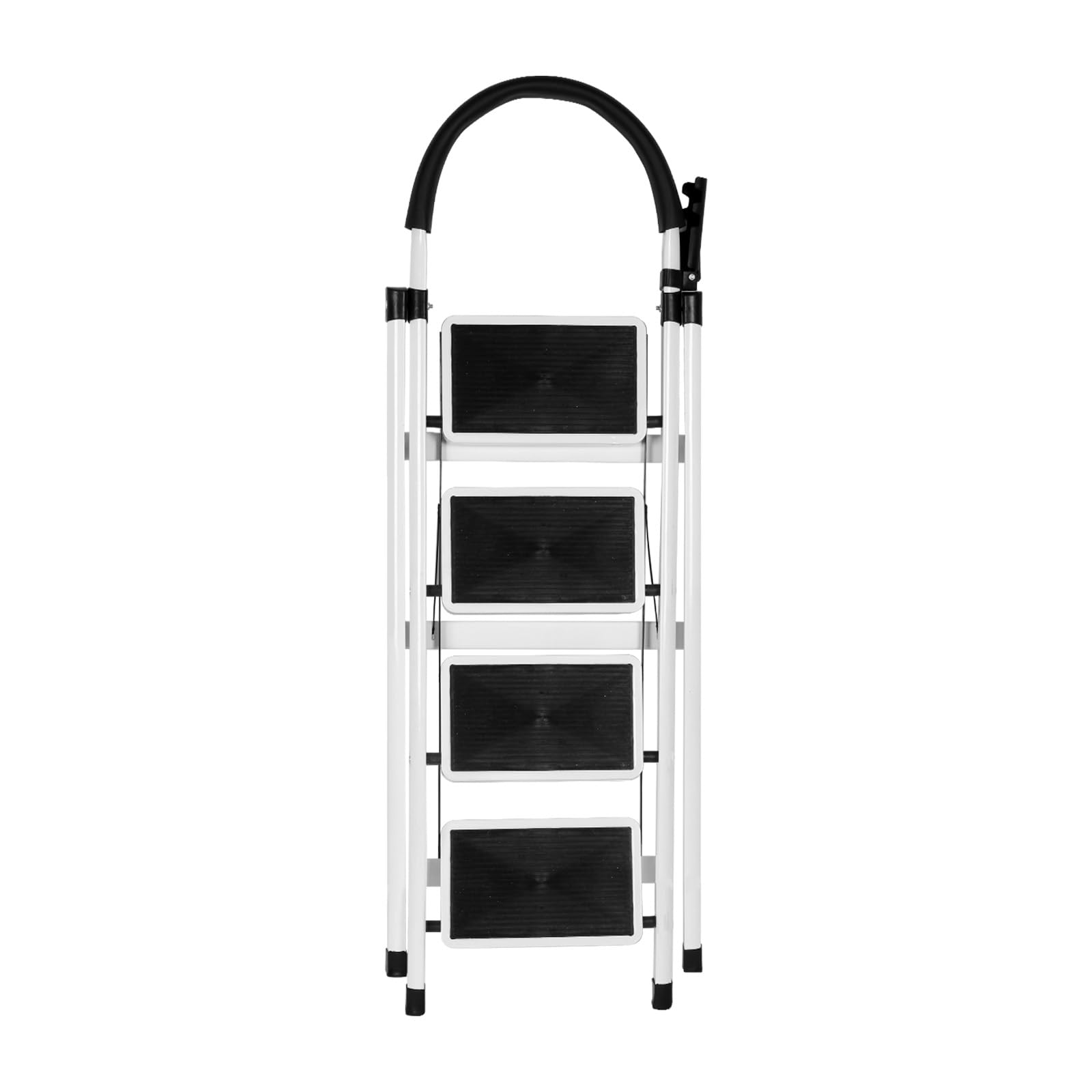 4-stufige Trittleiter Mit Handlauf - Klappbar Weiß 133cm