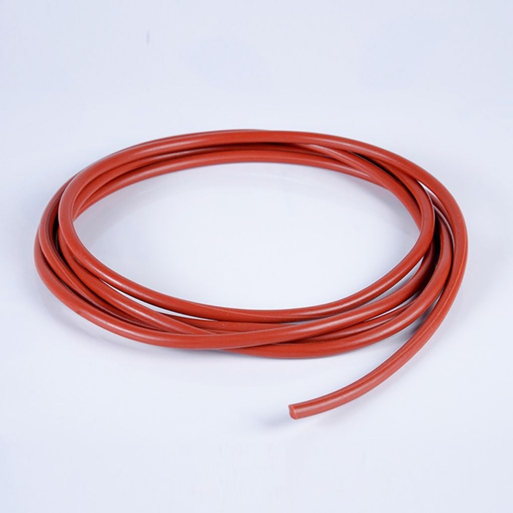 Hochtemperatur-wasserdichte, rote Silikonschnur, 1,5 mm Durchmesser, 10 m Länge, Silikon-Gummidichtung, Dichtungsstreifen, O-Ring, feste Silikonschnur für verschiedene Anwendungen