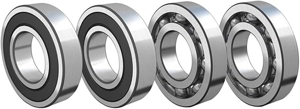 Pack of 4 6809-2RS Watertight Ball Bearings, 45 x 58 x 7 mm, Chrome Steel, Pre-Lubricated, Double Seal Rubber, Grooved Ball Bearings 6809RS