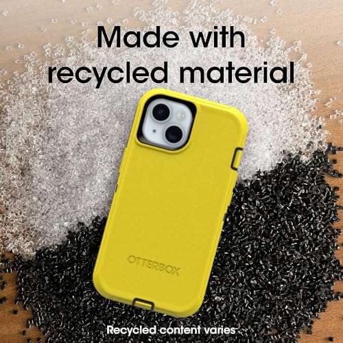 Coque iPhone 15 14 13 OtterBox Defender robuste noire et jaune - 5