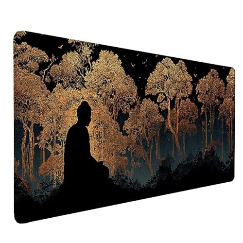 Tapis de souris XXL noir sous main de bureau pour organiser votre espace