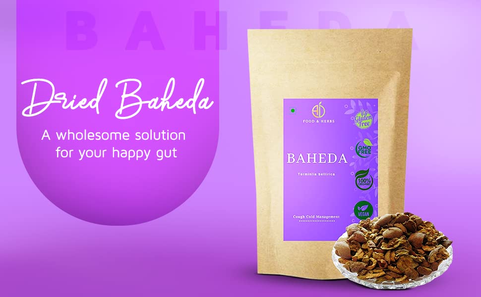 Image of A D Food & Herbs Organic Dried Baheda /Vibhitak /Terminalia Bellirica /Beleric Myrobalan Herbal Ayurveda (- 20 Gms)