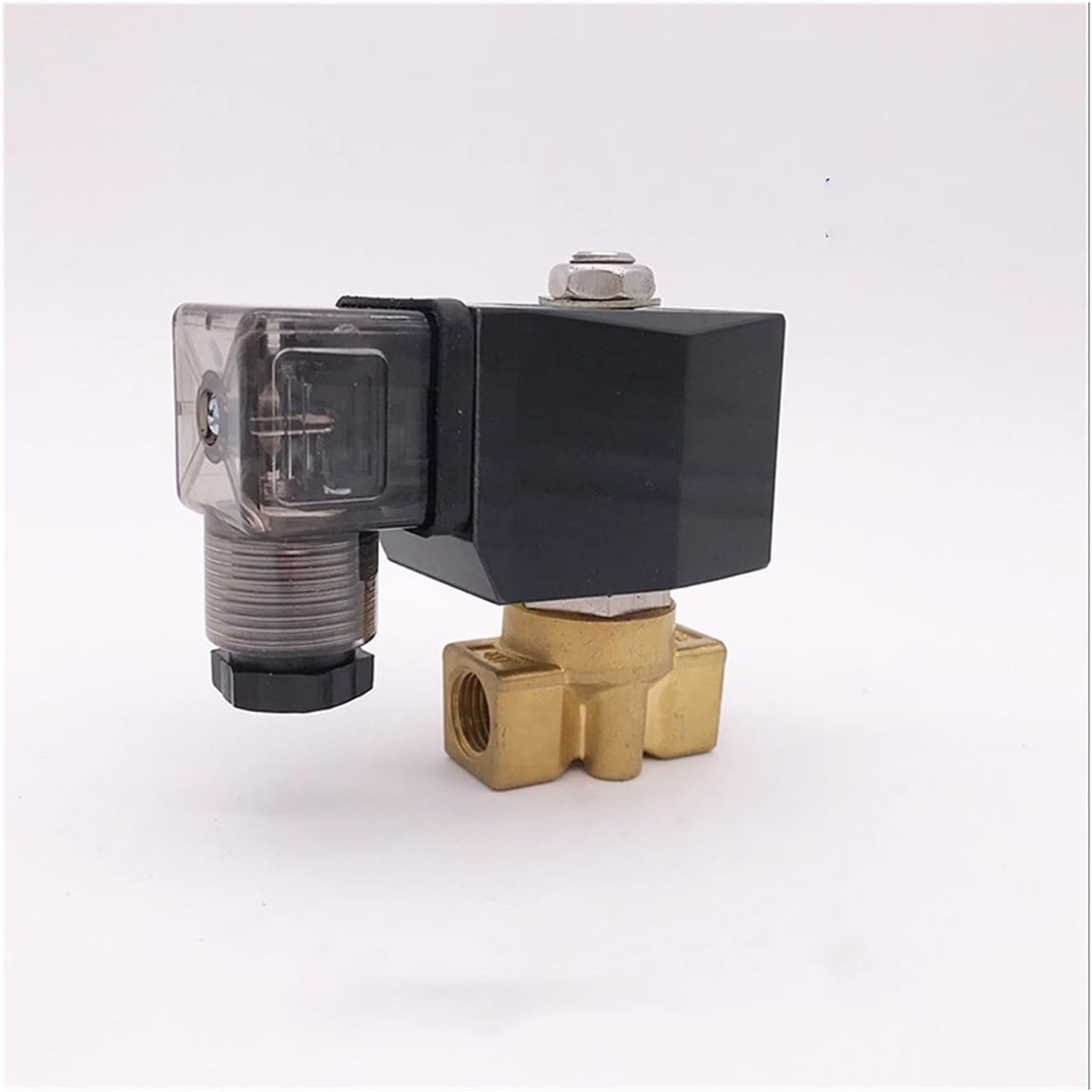100Bar 2way Water High Pressure Solenoid Valve 1/4inch 220V 24V Orifice 6mm N/C Brass Valve(OneColor)