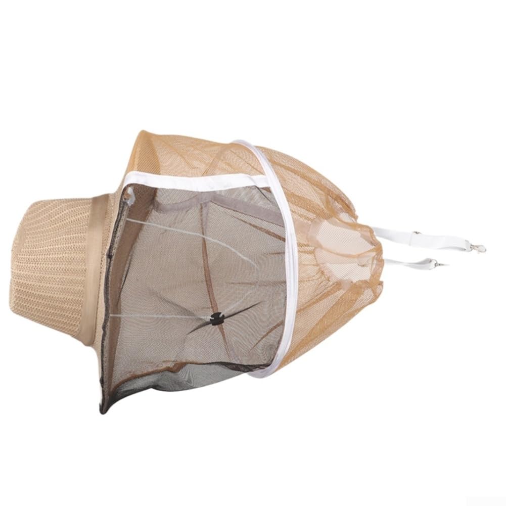 Cappello per apicoltura, confezione da 2 pezzi, in rete traspirante, per apicoltori, cotone e lino, pesca, escursionismo, 39 x 25 cm