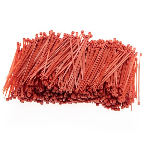 Image of Novoflex CPS 100 ES K (R) ,Cab Lok Nylon Cable Ties 100 x 2.5 mm Colour: Red ,Pack of 1000, 4 Inch, Tensile Strength: 8 KGF / 18 LBS