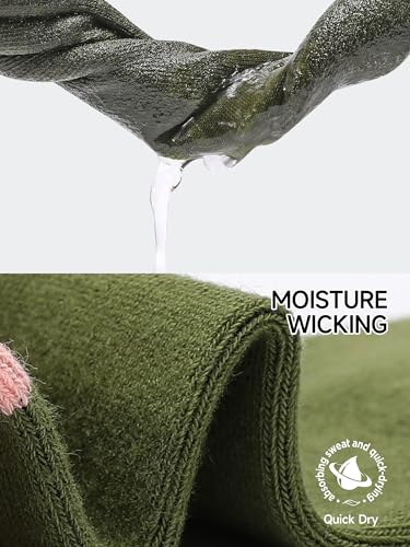 Image of Forony Women Tube Socks Anti Odor Crew Soft Combed Cotton Quick Dry Moisture Wicking Breathable Socks with Strips