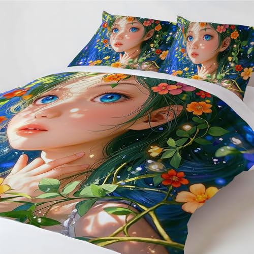 Housse de couette 220x240 imprimée en microfibre de lit - 3