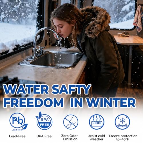 50FT Heated Water Hose for RV,-45 ℉ Anti-freezing Heated Garden Hose，Electrically Heated Hose of Rv Accessories，Rv Freshwater Hoses with Fittings by REHOSEUP - Used condition - Image 4