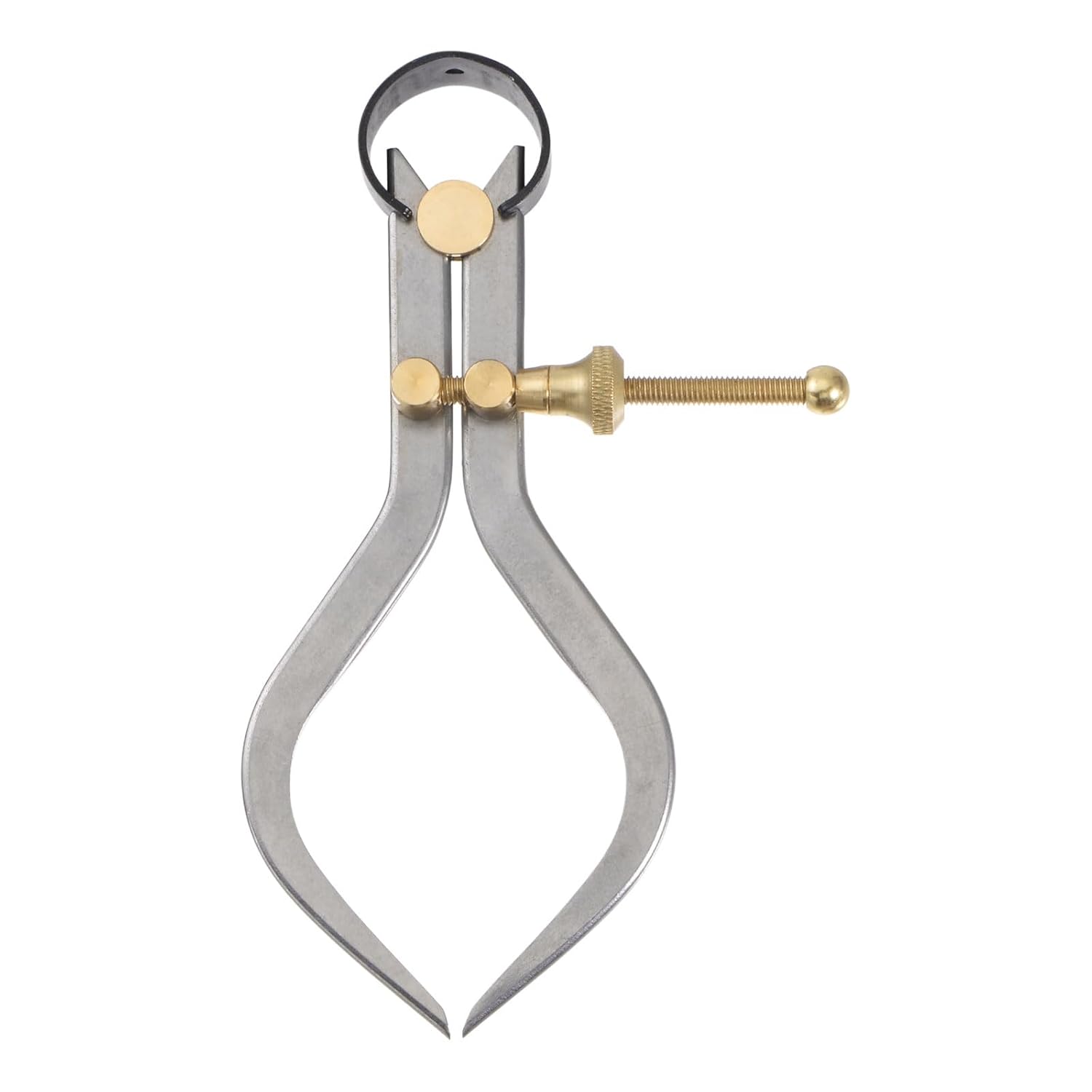 HARFINGTON Spring Joint Caliper 16 inch / 400mm Steel Spring Outside Caliper with Brass Fulcrum for Wood Turning Lathe Work