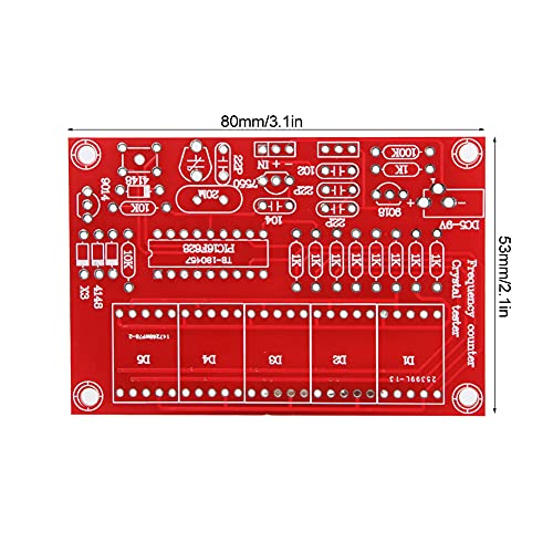 Image of Airshi 1Hz-50MHz Frequency Counter, Digital Frequency Meter Module Parts DIY Kit for Measuring Equipment Radio Transceivers, Crystal Oscillator Frequency Counter Tester Meter Red