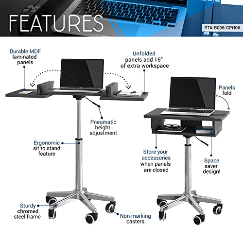 Techni Mobili RTA-B006-GPH06 Laptop Stand With Adjustable Height thumb #3