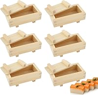 Vista 9 de JapanBargain, Molde rectangular de madera para hacer sushi Oshizushi, molde para arroz, 7 x 4 pulgadas, 1 paquete