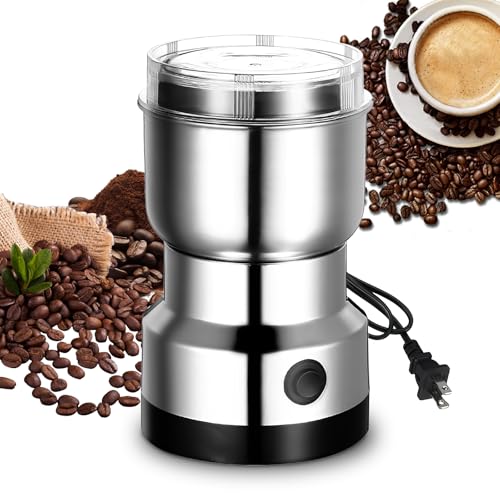 Listado de Molino para Cafe Electrico que Puedes Comprar On-line. 39 Molino de Cafe, Molino de Café Eléctrico Acero Inoxidable 150W, moledor para Cafe Portátil de Alta Velocidad, Coffee Grinder Grano Doméstico Pequeño, para Nueces, Frijoles,...