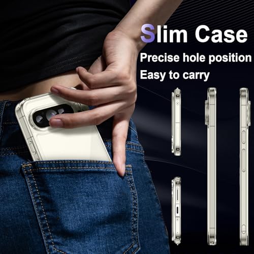 Image of Case for Google Pixel 9 Pro XL, Military Grade Drop Protection Phone Case, Yellowing Resistant, Anti-Scratch Hard PC Back, Shockproof Hard Ultra-Thin Protective Cover, Clear